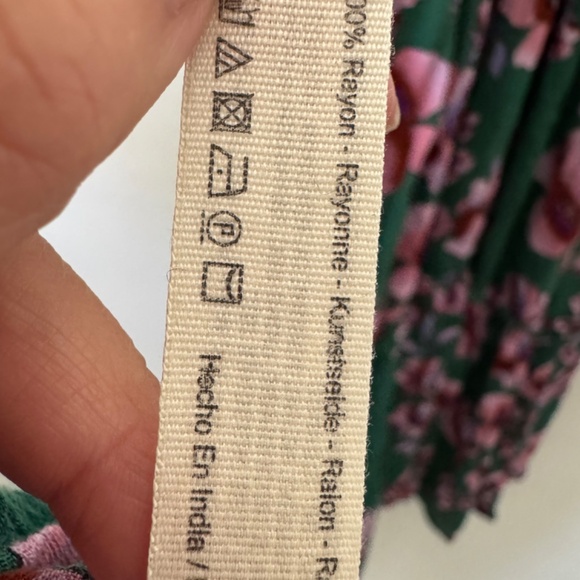 Free People Floral Garden Party Maxi dress green pink S - Picture 5 of 7
